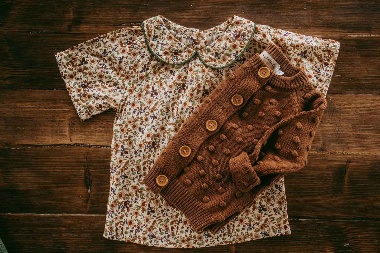 vintage, boho, hipster, childrens clothing. cotton, knitwear, floral, peterpancollar