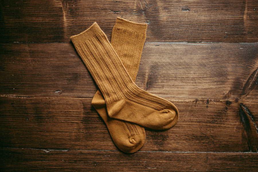 Ribbed sock - Rust